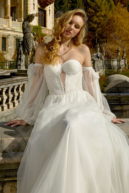 Adel A-line Sweetheart Milk Wedding dress