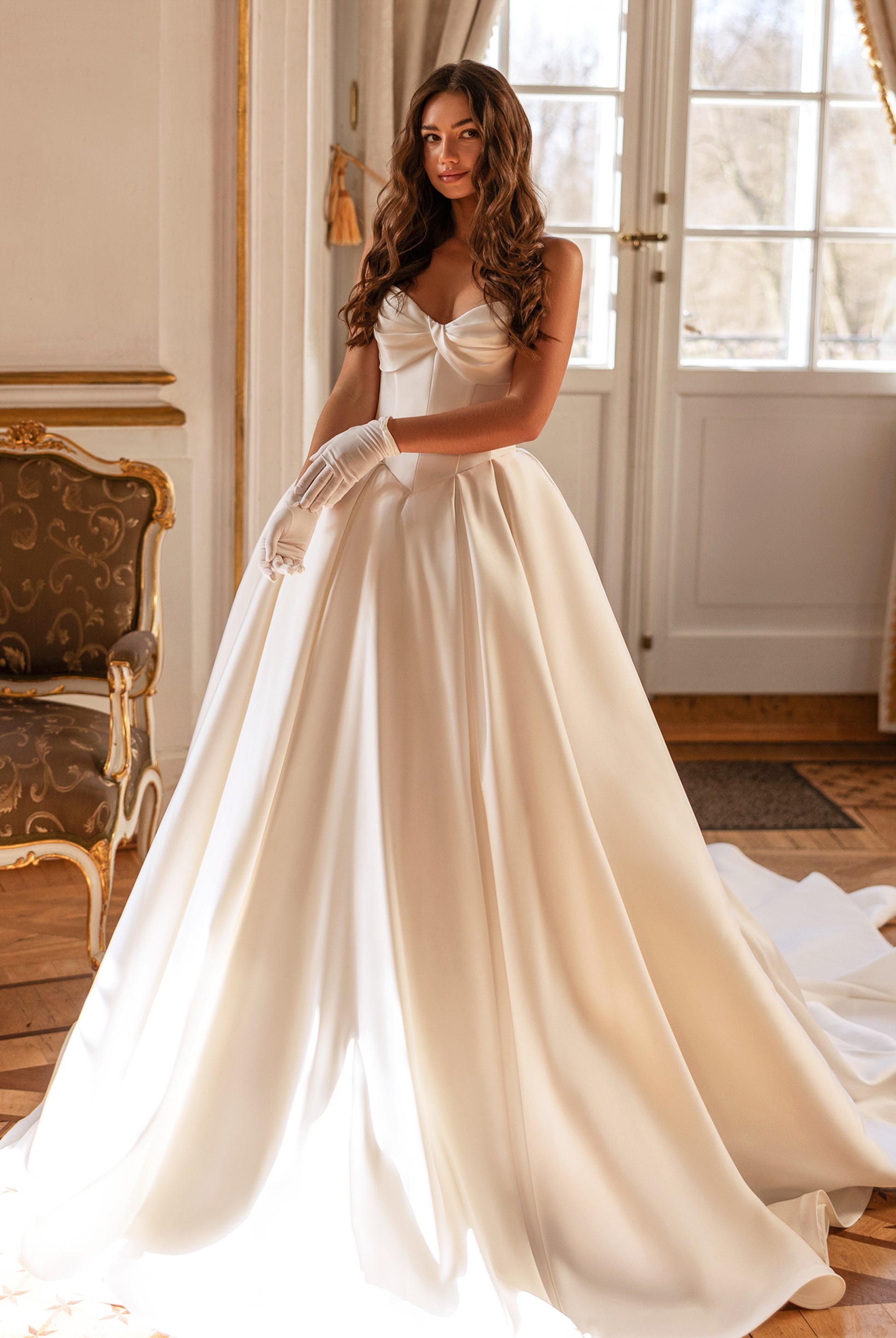 Adeleis Princess/Ball gown Sweetheart Milk Wedding dress