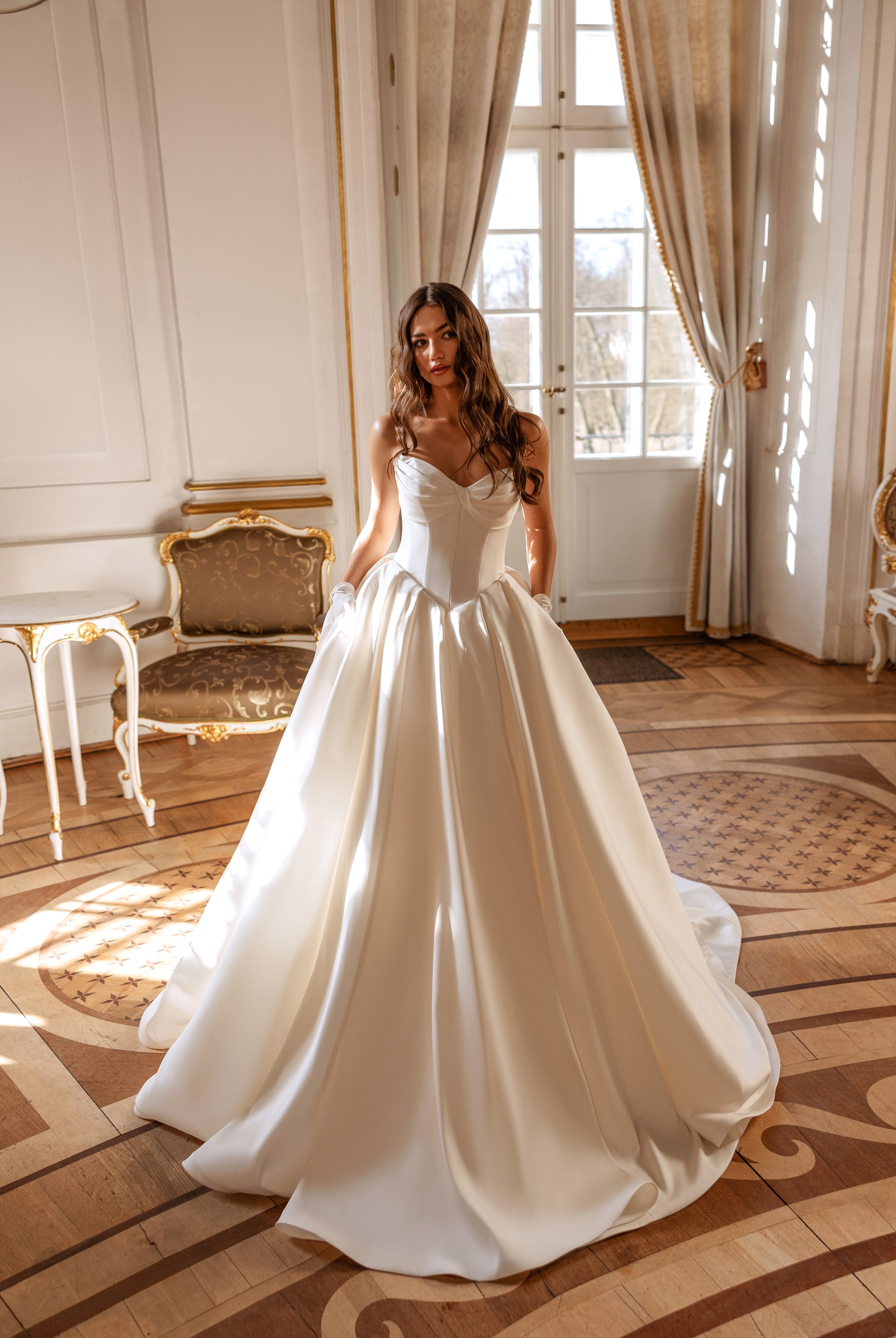 Adeleis Princess/Ball gown Sweetheart Milk Wedding dress