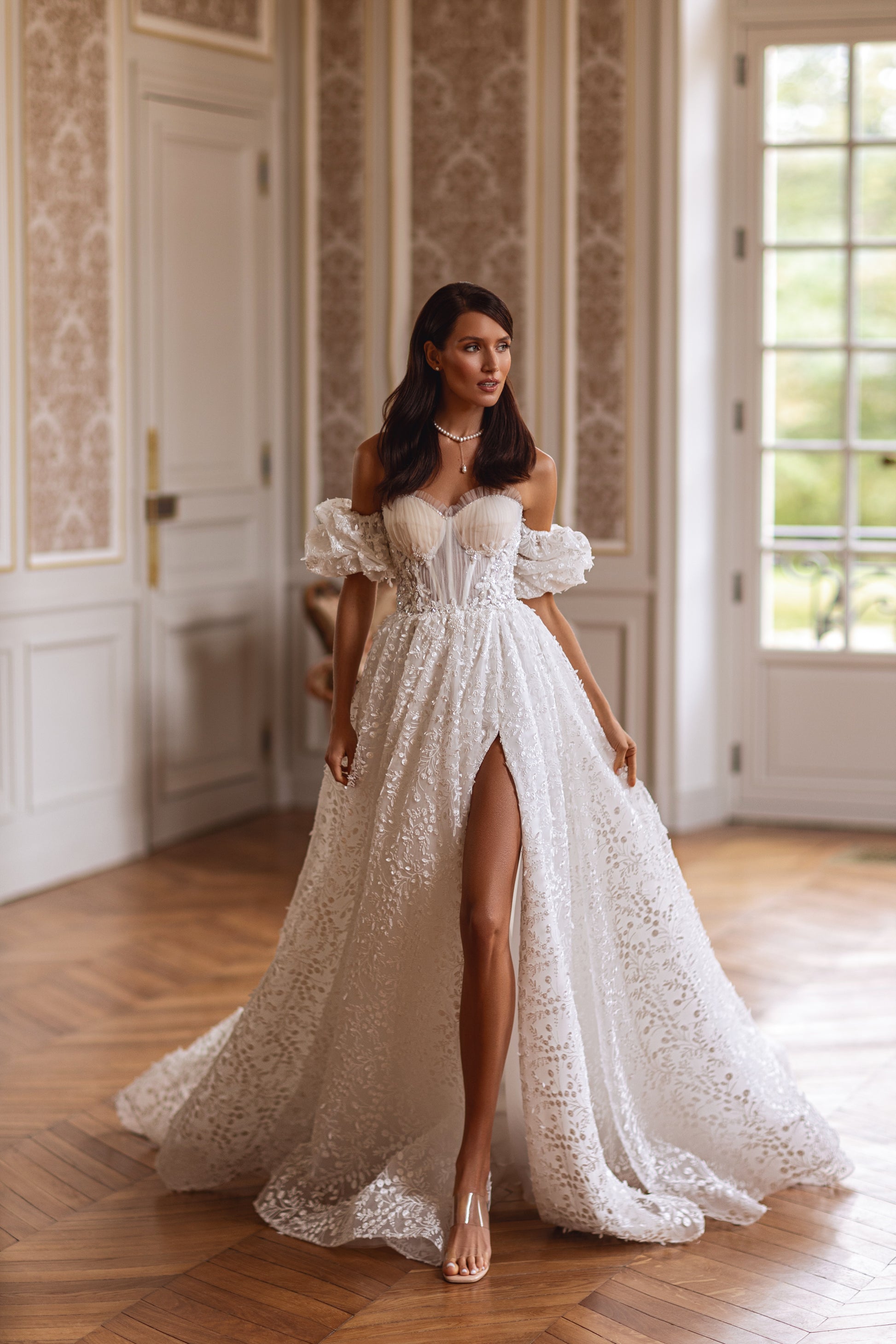 Jade-Alexis A-line Sweetheart Milk Wedding dress