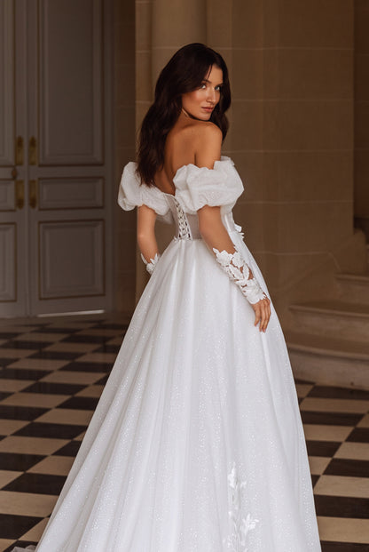 Anne-Sophie Two in one Sweetheart Milk Wedding dress