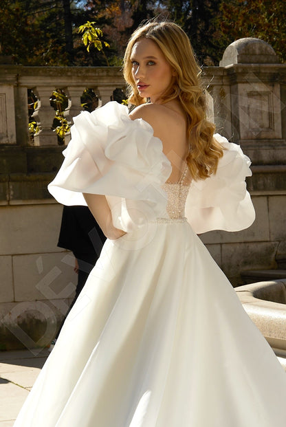 Alinia A-line Illusion Milk Wedding dress
