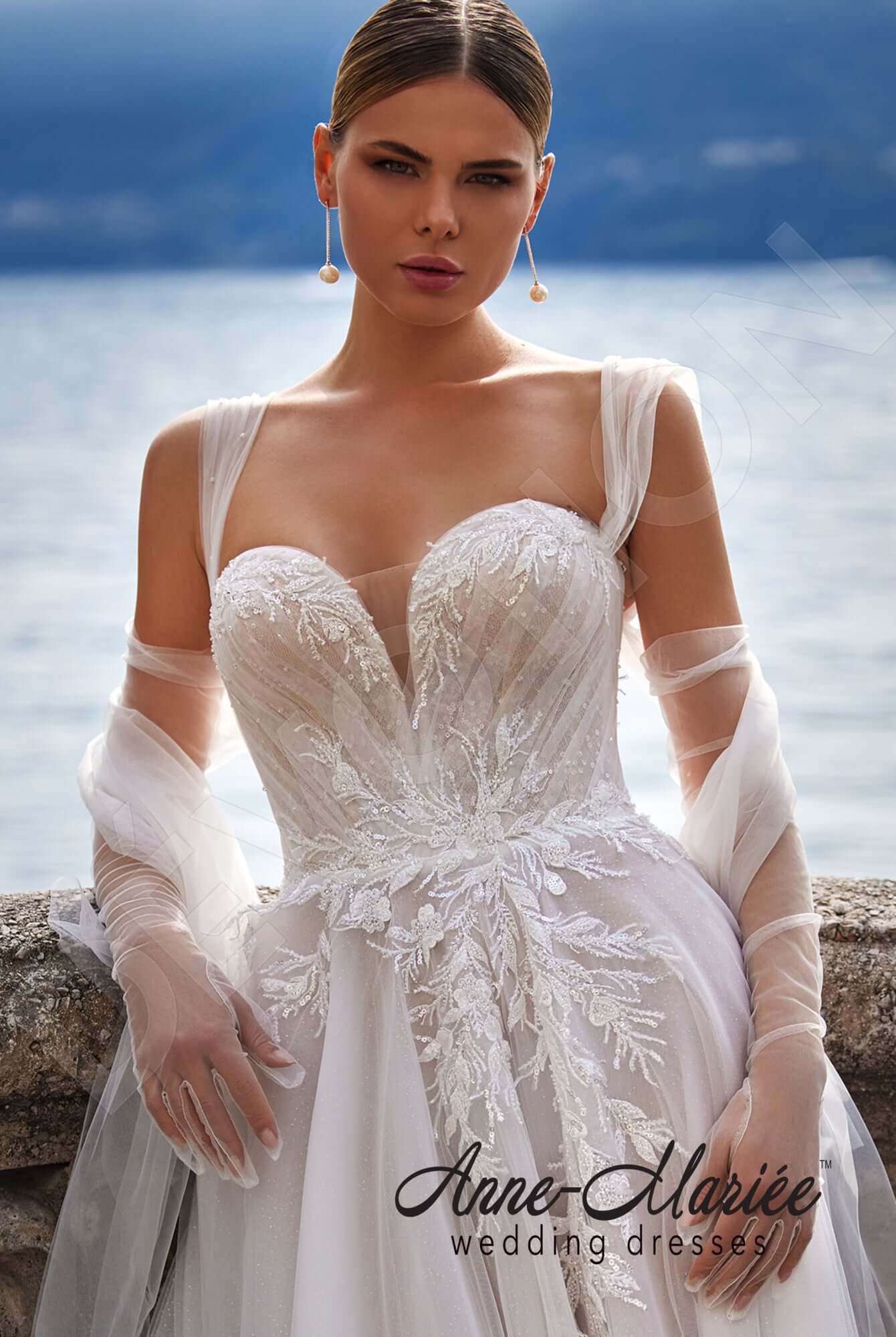 Adriana A-line Sweetheart Milk/Powder Wedding dress