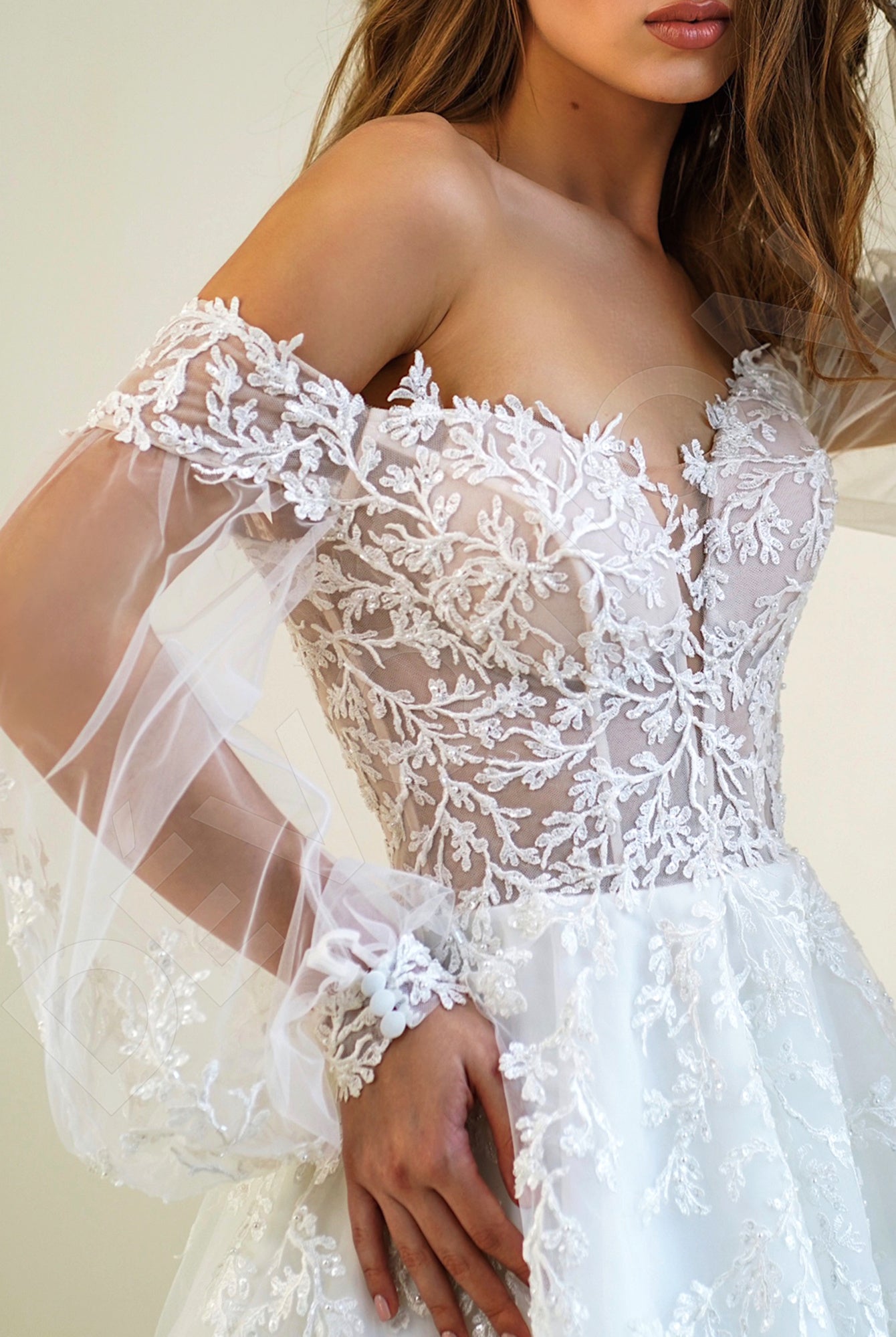 Albe A-Line Sweetheart Ivory/Blush Wedding dress