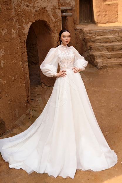 Armonia A-line High neck Off White Wedding dress