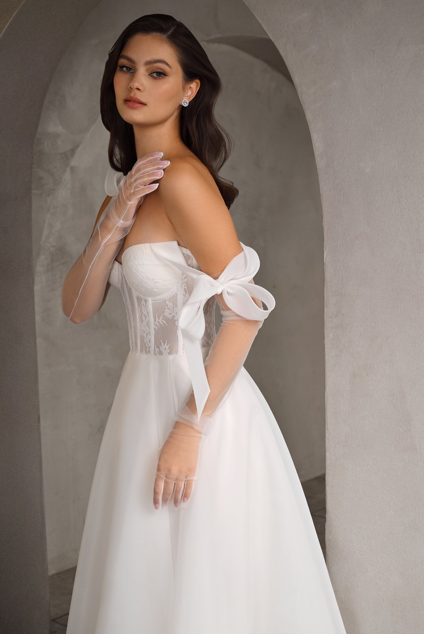 Aurike A-line Sweetheart Milk Wedding dress