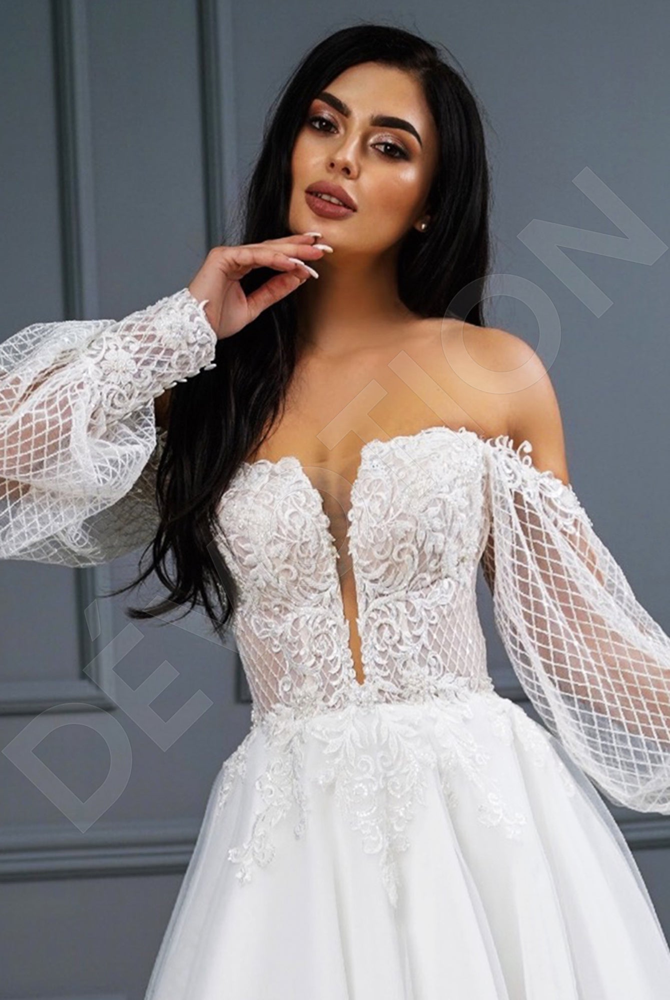 Bazilia A-Line Sweetheart Ivory Wedding dress