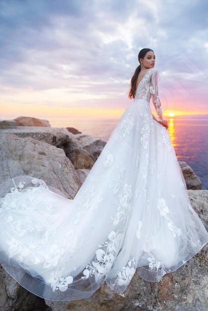 Charlia A-line Illusion Ivory Wedding dress