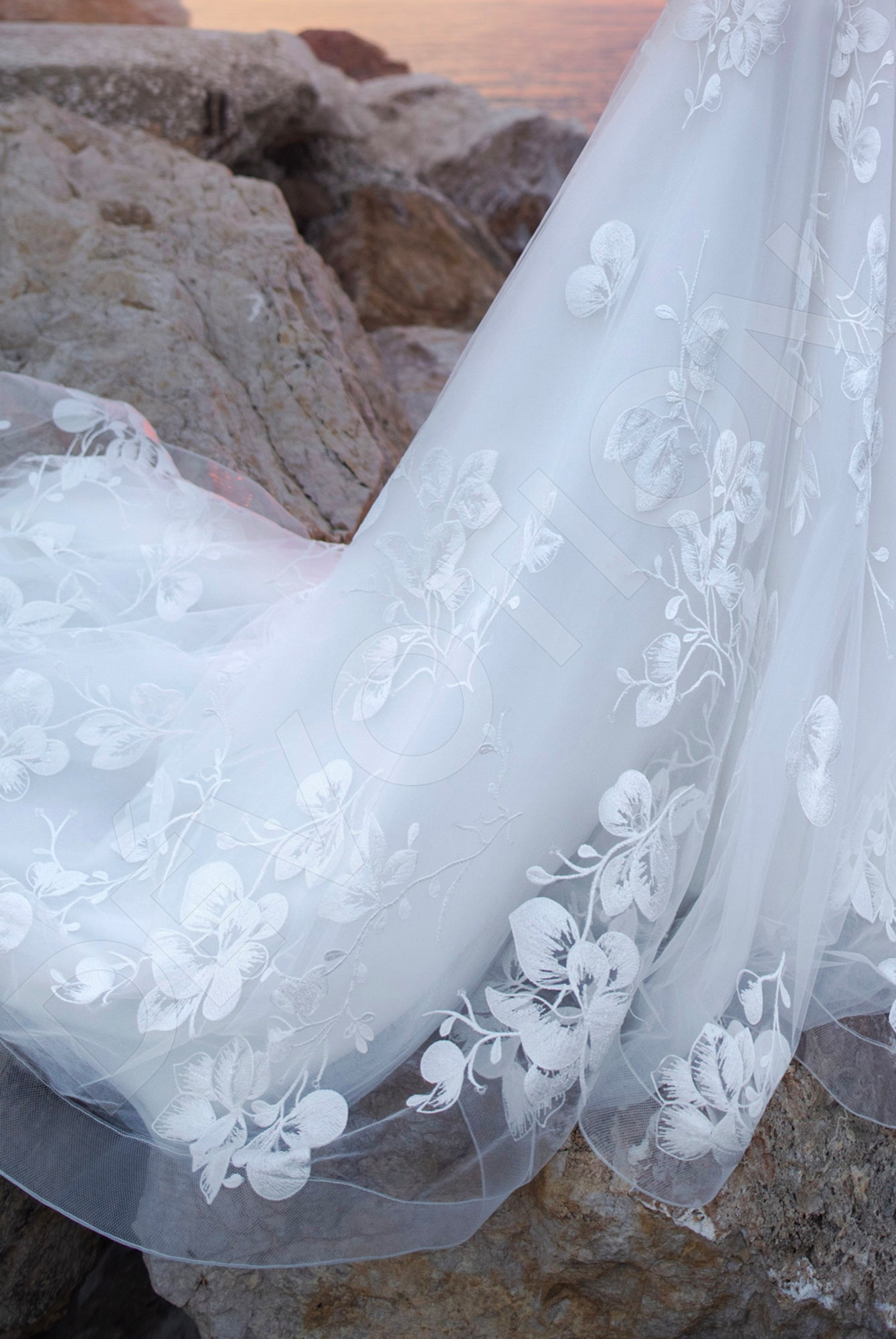 Charlia A-line Illusion Ivory Wedding dress