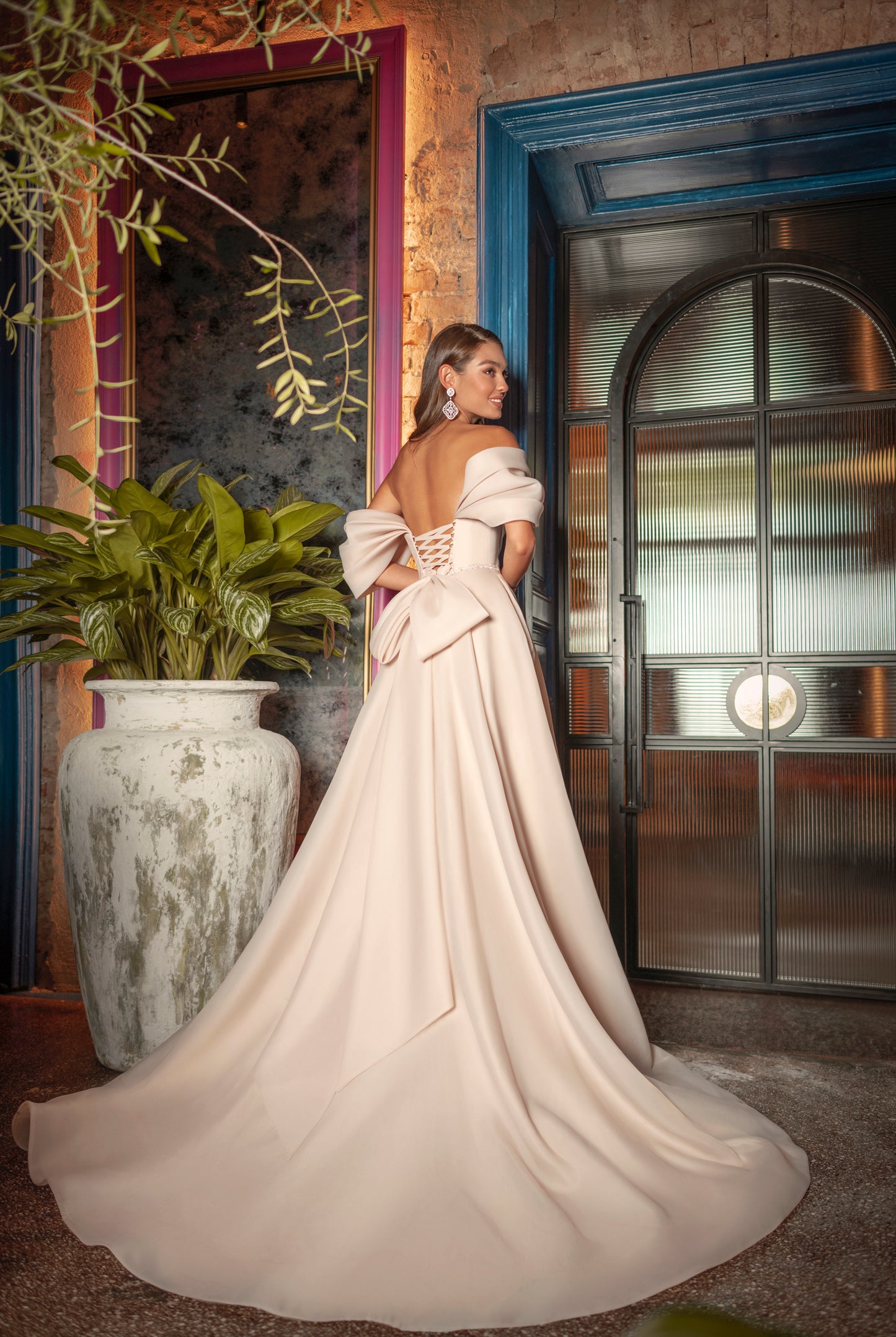 Christine A-line Sweetheart Blush Wedding dress