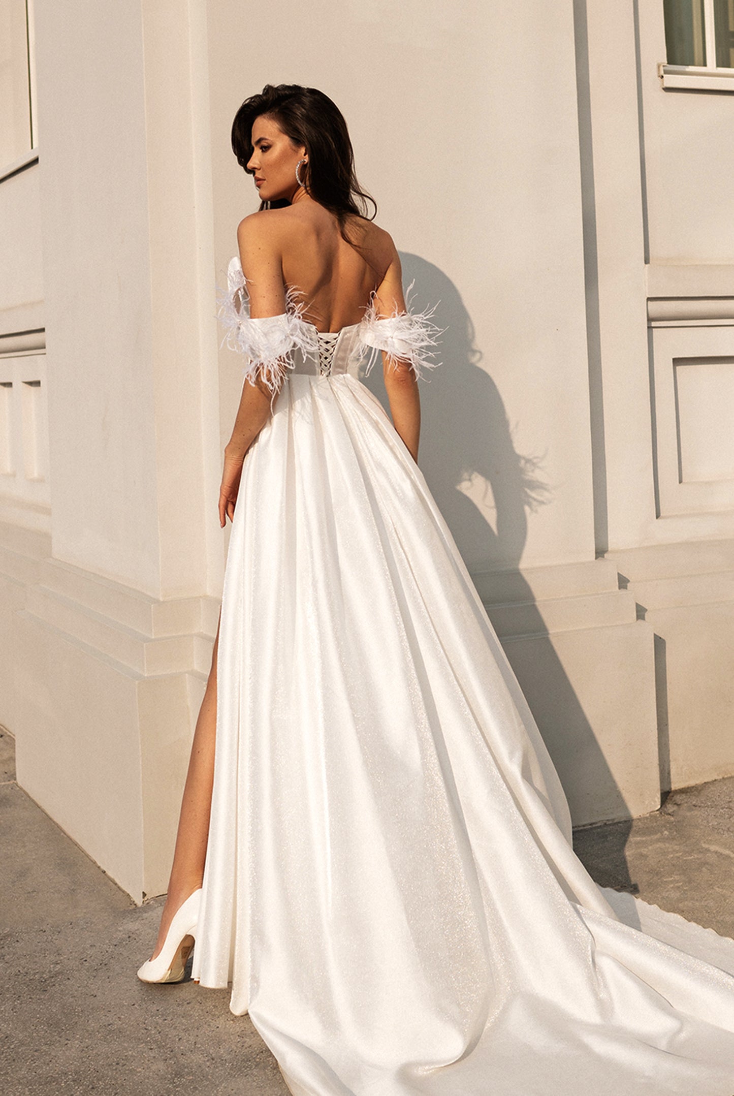 Elettra A-line Sweetheart Milk Wedding dress