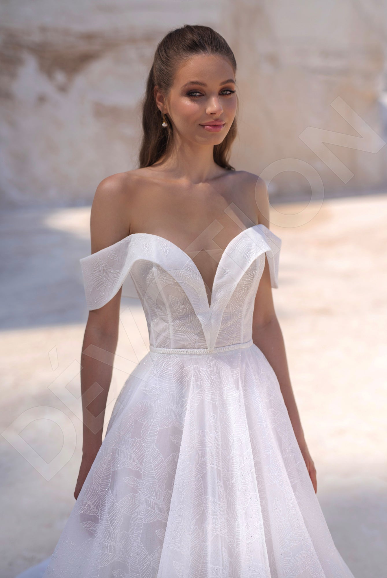 Gemma A-line Off-shoulder Ivory Wedding dress
