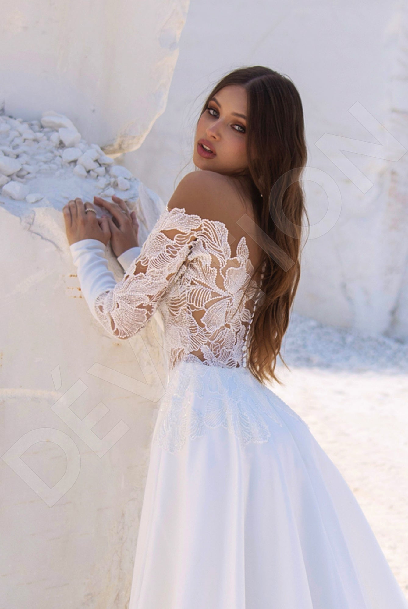 Josie A-line Illusion Ivory Wedding dress