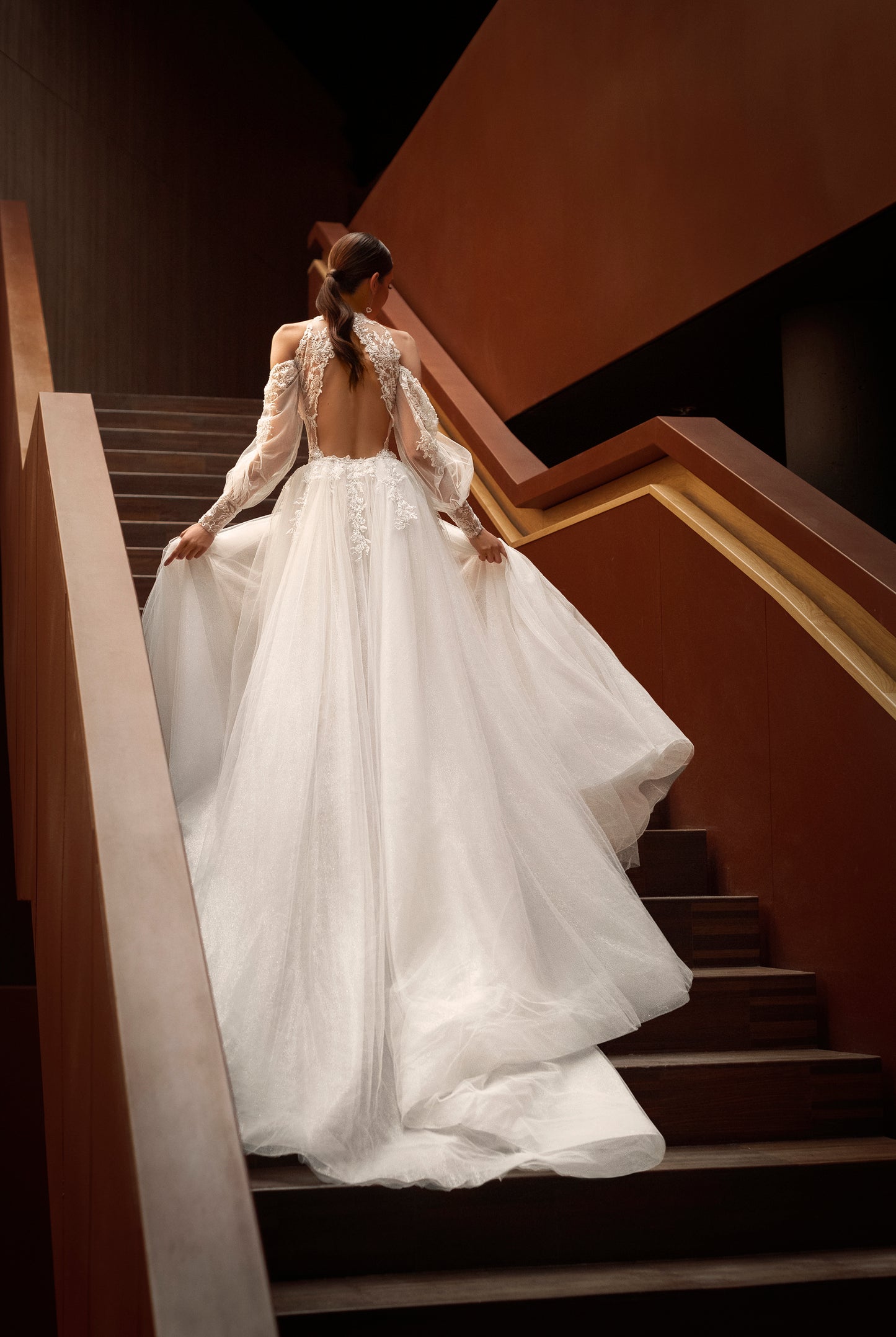 Katie A-line Jewel Ivory/Blush Wedding dress