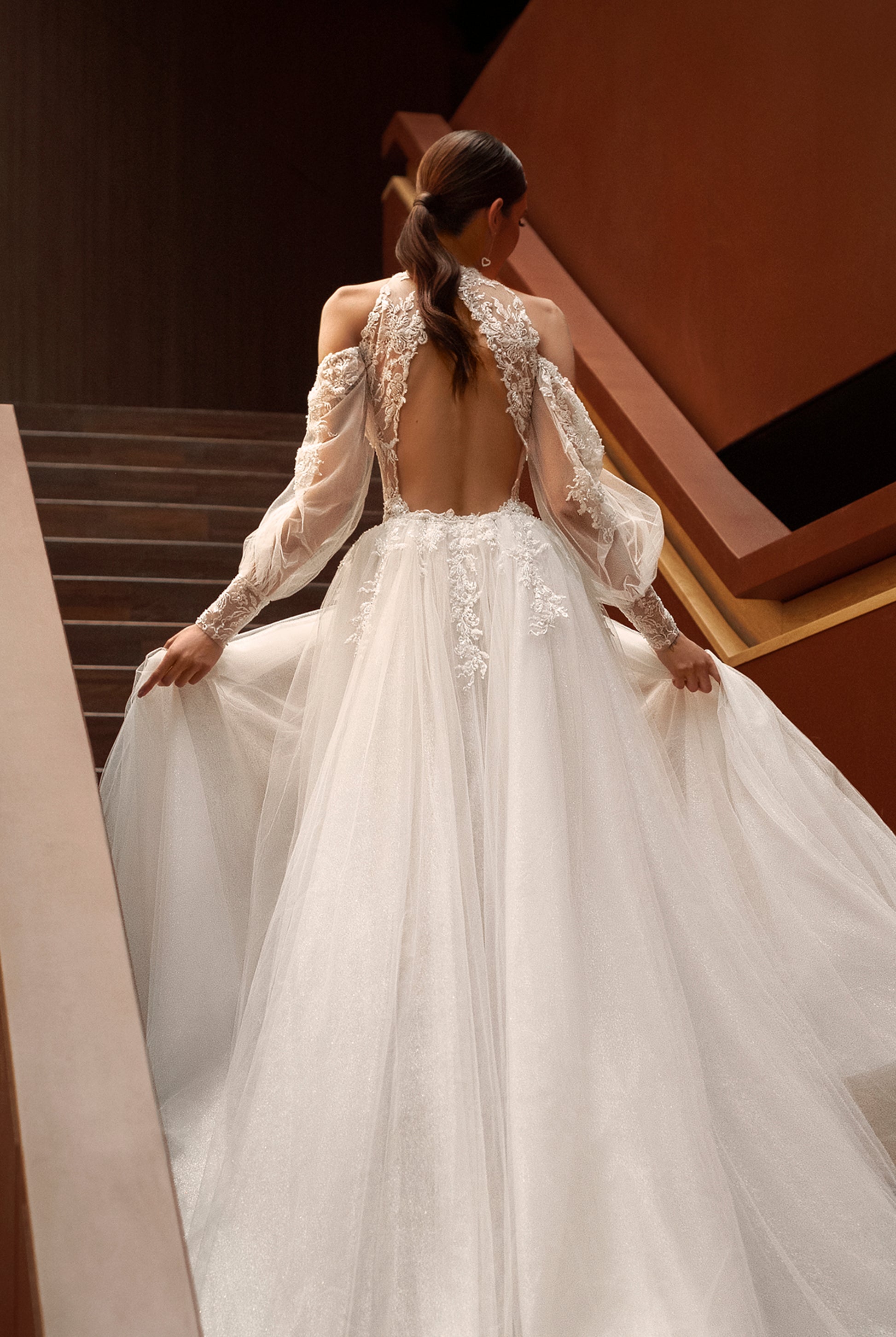 Katie A-line Jewel Ivory/Blush Wedding dress