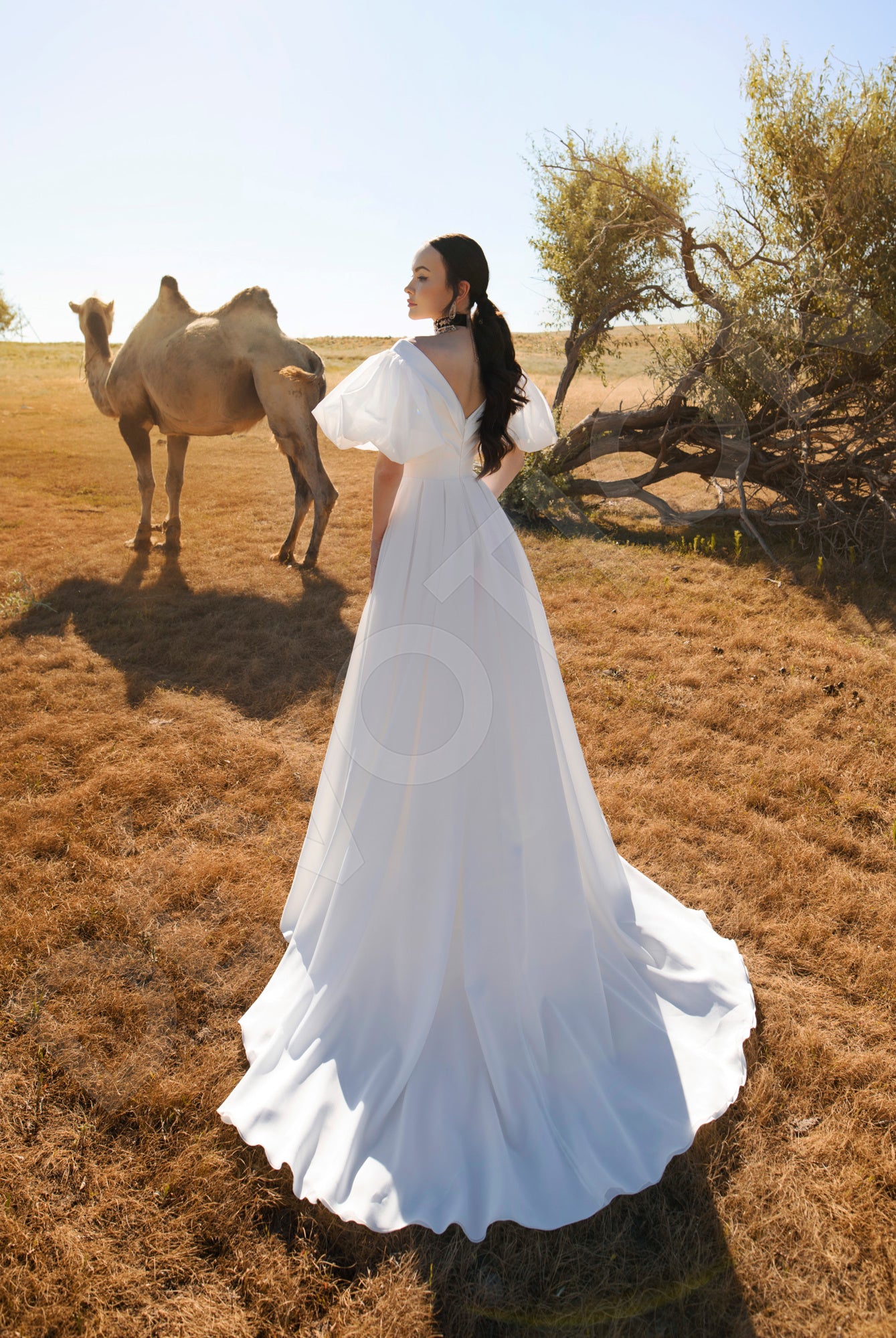 Marilow A-line V-neck Off White Wedding dress