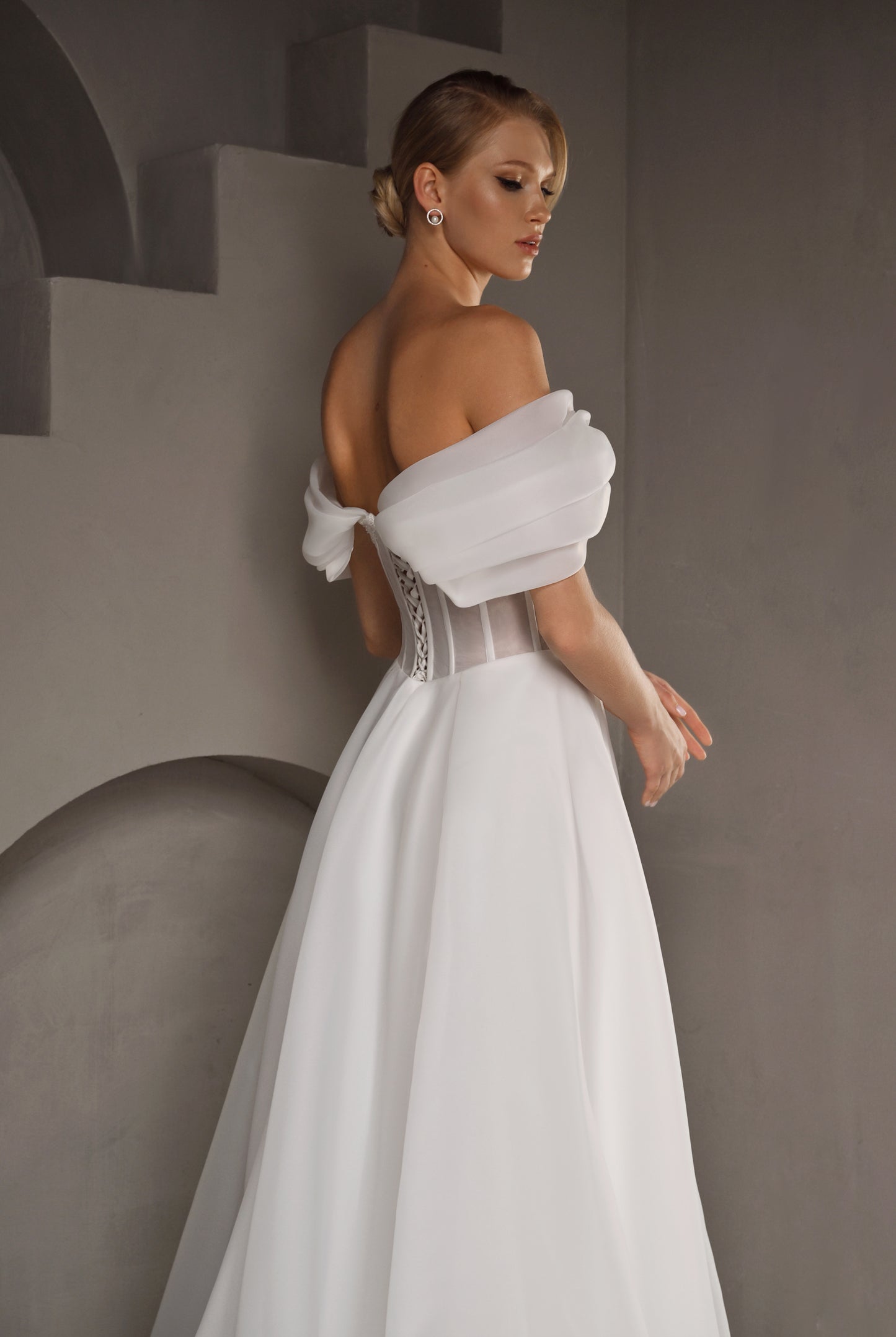 Milen A-line Sweetheart Milk Wedding dress