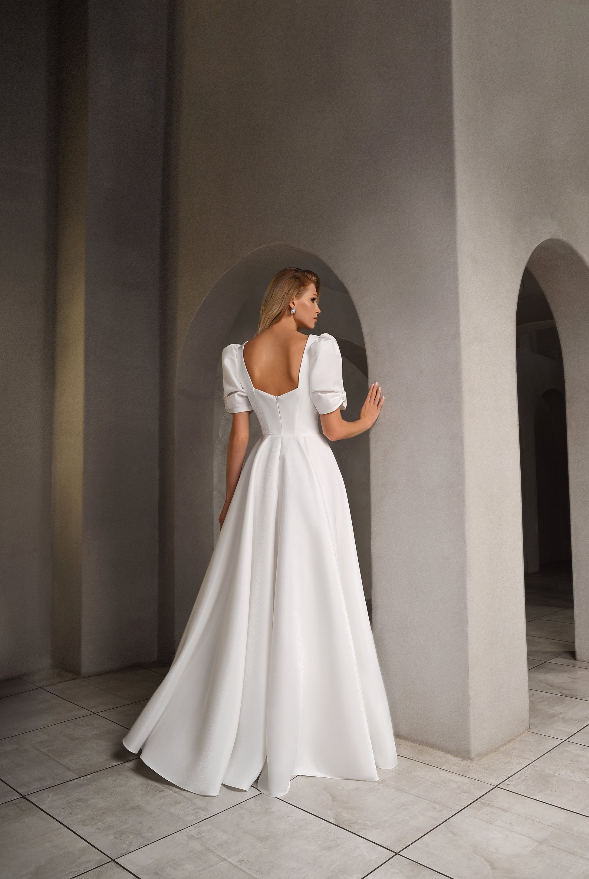 Petrina A-line Sweetheart Milk Wedding dress