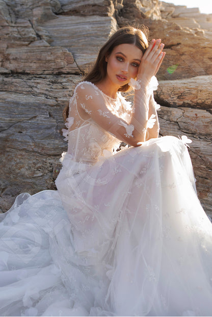 Tessa A-line Boat/Bateau Ivory Wedding dress