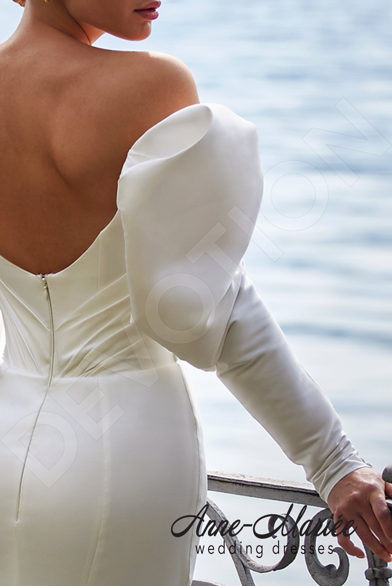 Viviana Trumpet/Mermaid Straight Across Milk Wedding dress 7