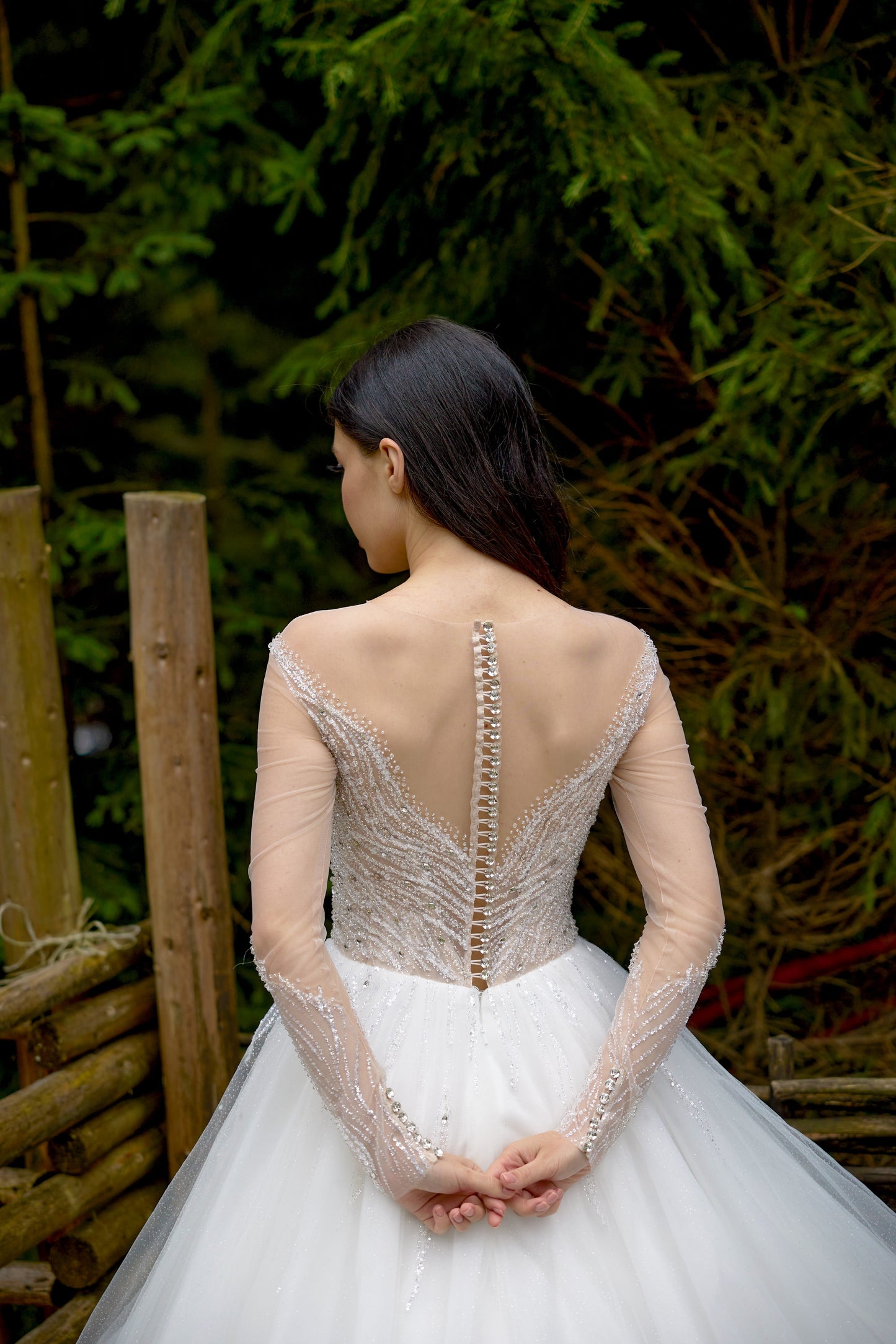 Jelly Princess/Ball Gown Illusion Milk/Nude Wedding dress