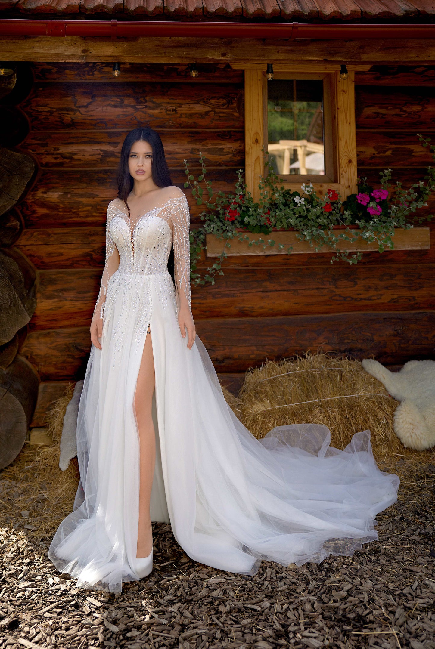 Marietta A-line Illusion Milk Wedding dress