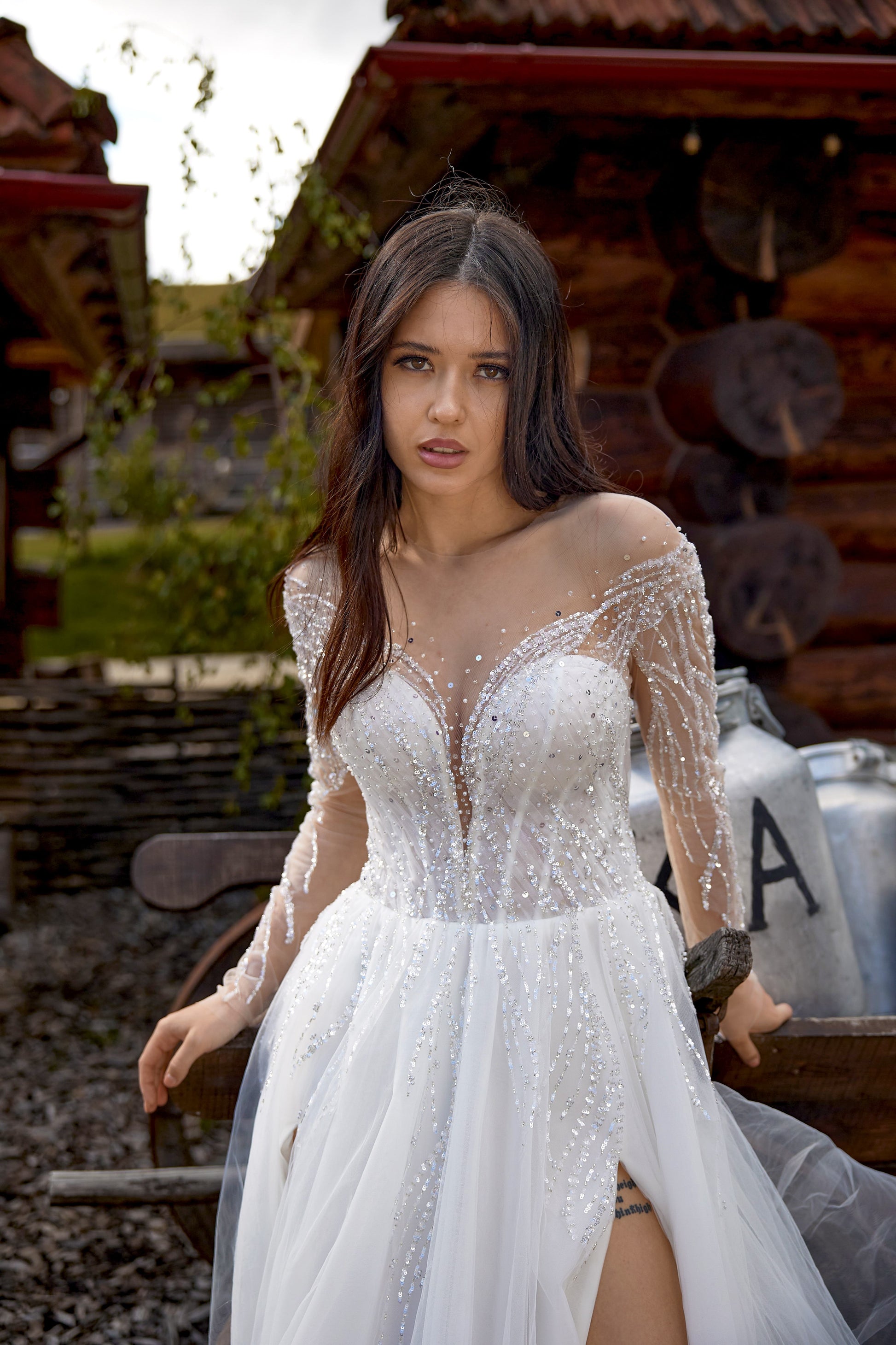 Marietta A-line Illusion Milk Wedding dress