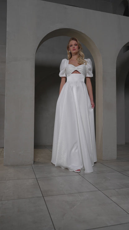 Petrina A-line Sweetheart Milk Wedding dress