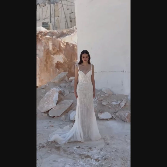Chelsea Trumpet/Mermaid Sweetheart Ivory Wedding dress