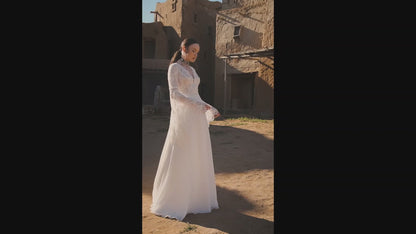 Mait A-line V-neck Off White Wedding dress