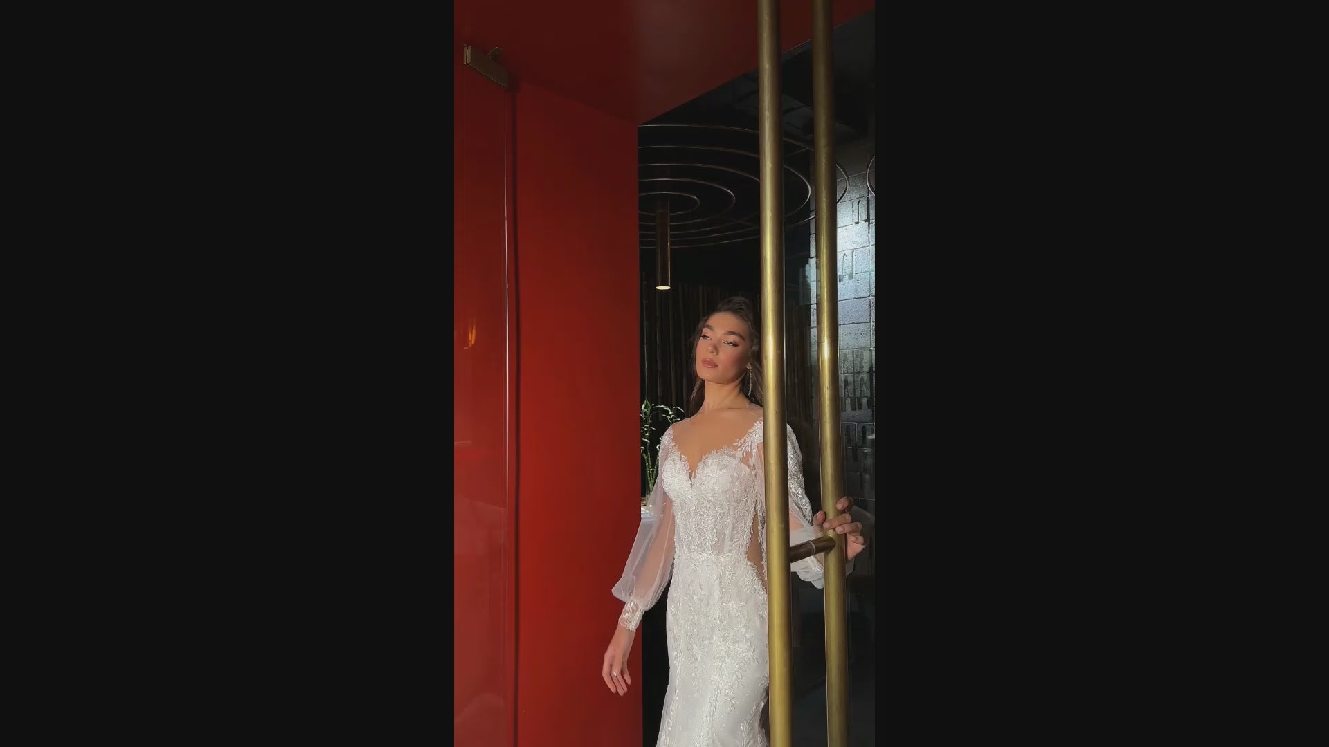 Rachela Trumpet/Mermaid Illusion Ivory Wedding dress video