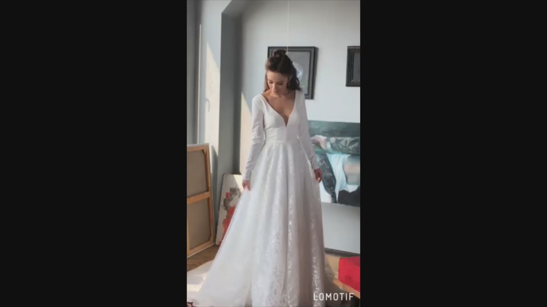Bonna A-line V-neck Milk Wedding dress video