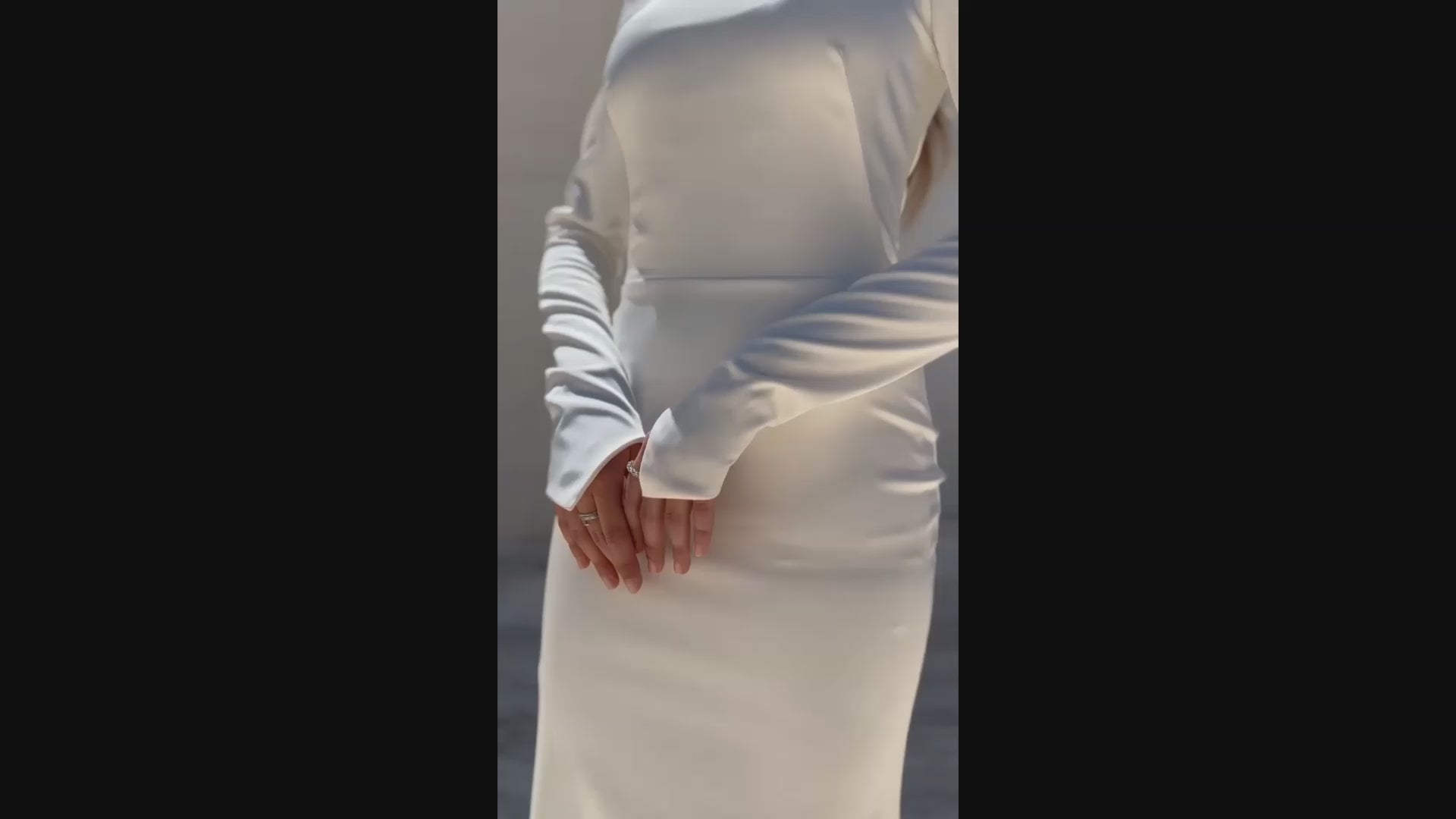 Stephanie Trumpet/Mermaid Off shoulder/Drop shoulder Ivory Wedding dress video