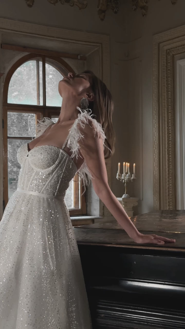 Armeriya A-line Sweetheart Milk Wedding dress video