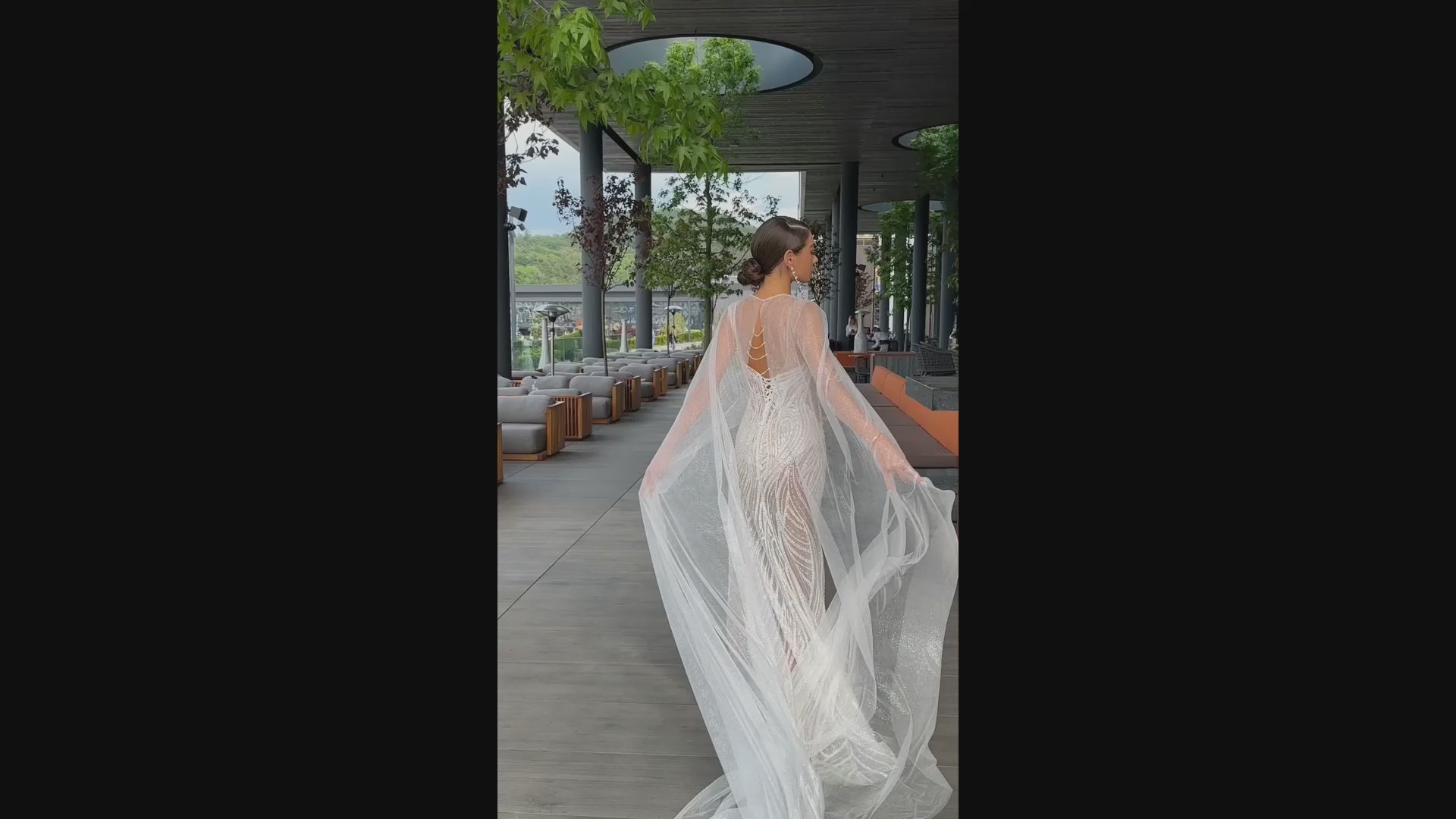Desire Trumpet/Mermaid V-neck Ivory/Blush Wedding dress video