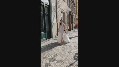 Karolina A-line V-neck White Wedding dress