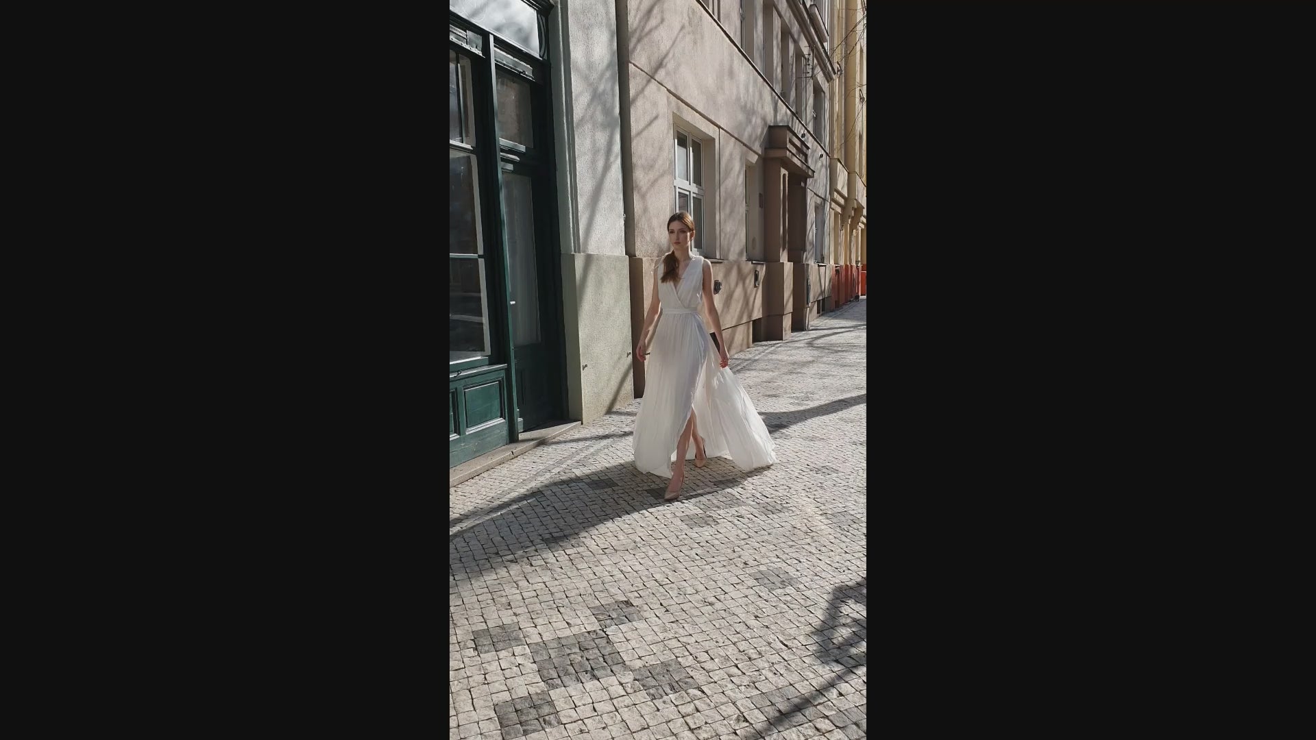 Karolina A-line V-neck White Wedding dress video
