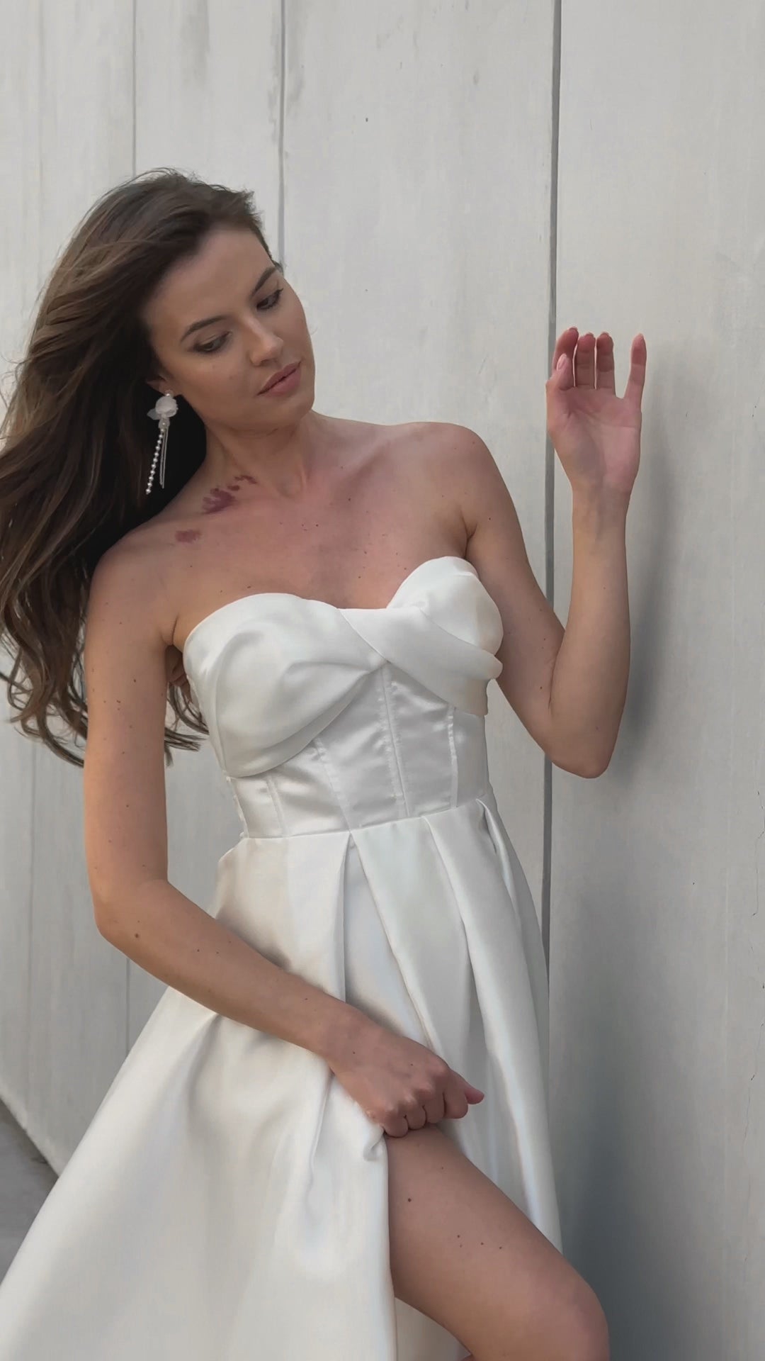Mirta A-line Sweetheart Milk Wedding dress video