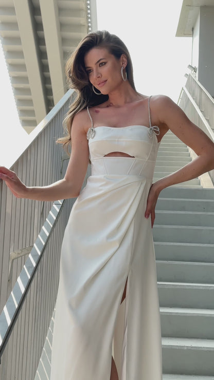 Seneciya A-line Sweetheart Milk Wedding dress
