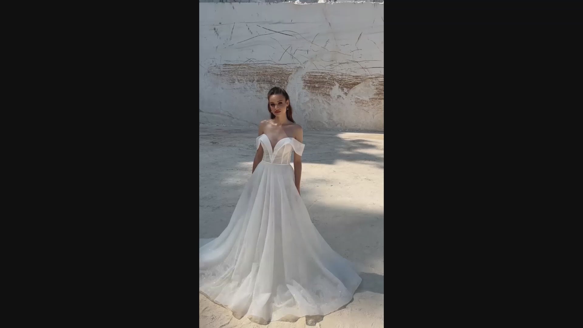 Gemma A-line Off-shoulder Ivory Wedding dress video