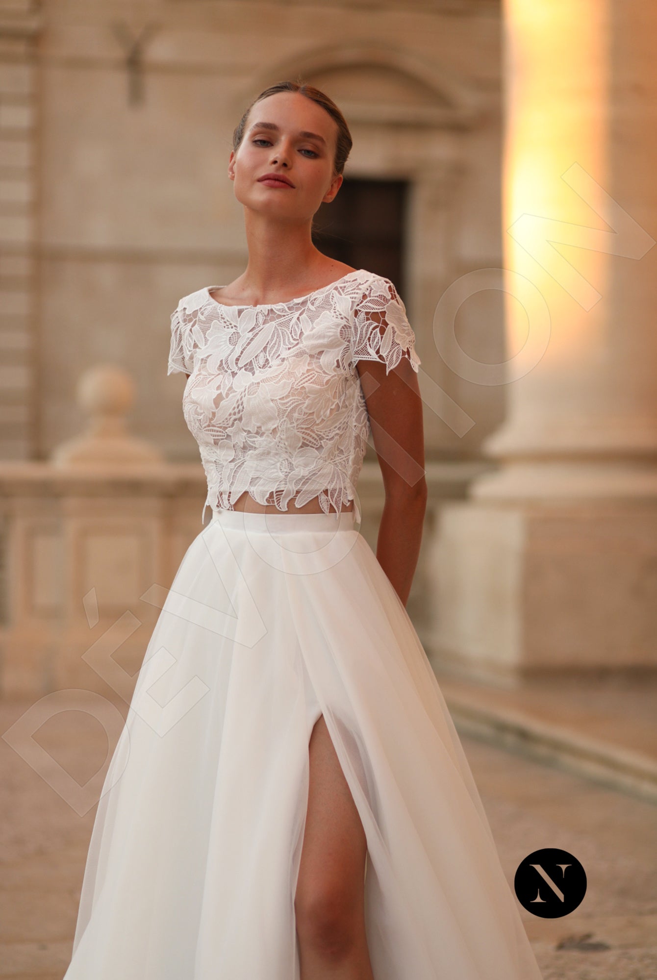 Aline A-line Boat Ivory Wedding dress