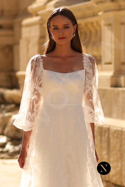 Fibi A-line Square Ivory Wedding dress 2
