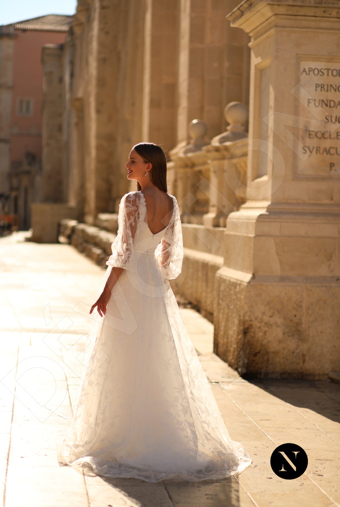 Fibi A-line Square Ivory Wedding dress 6