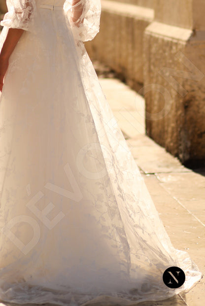 Fibi A-line Square Ivory Wedding dress 4