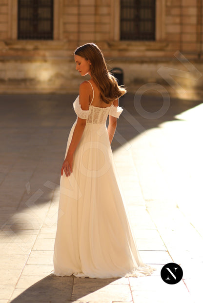 Lorene A-line Sweetheart Ivory Wedding dress Back