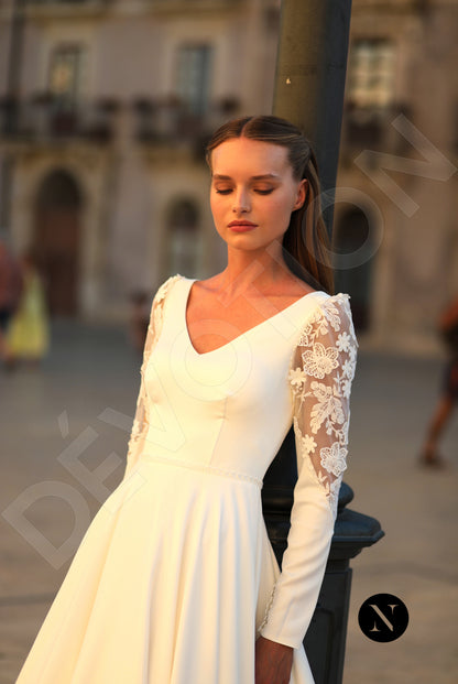 Roxana A-line V-neck Ivory Wedding dress 2