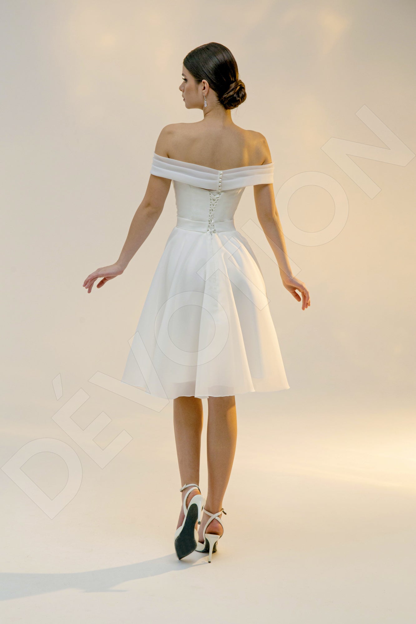 Remilia A-line Off-Shoulder/Drop Shoulders Light Ivory Wedding dress