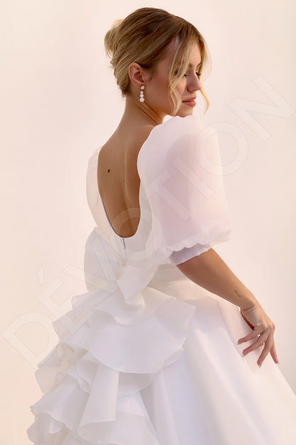 Skyler Princess/Ball Gown Square Light Ivory Wedding dress