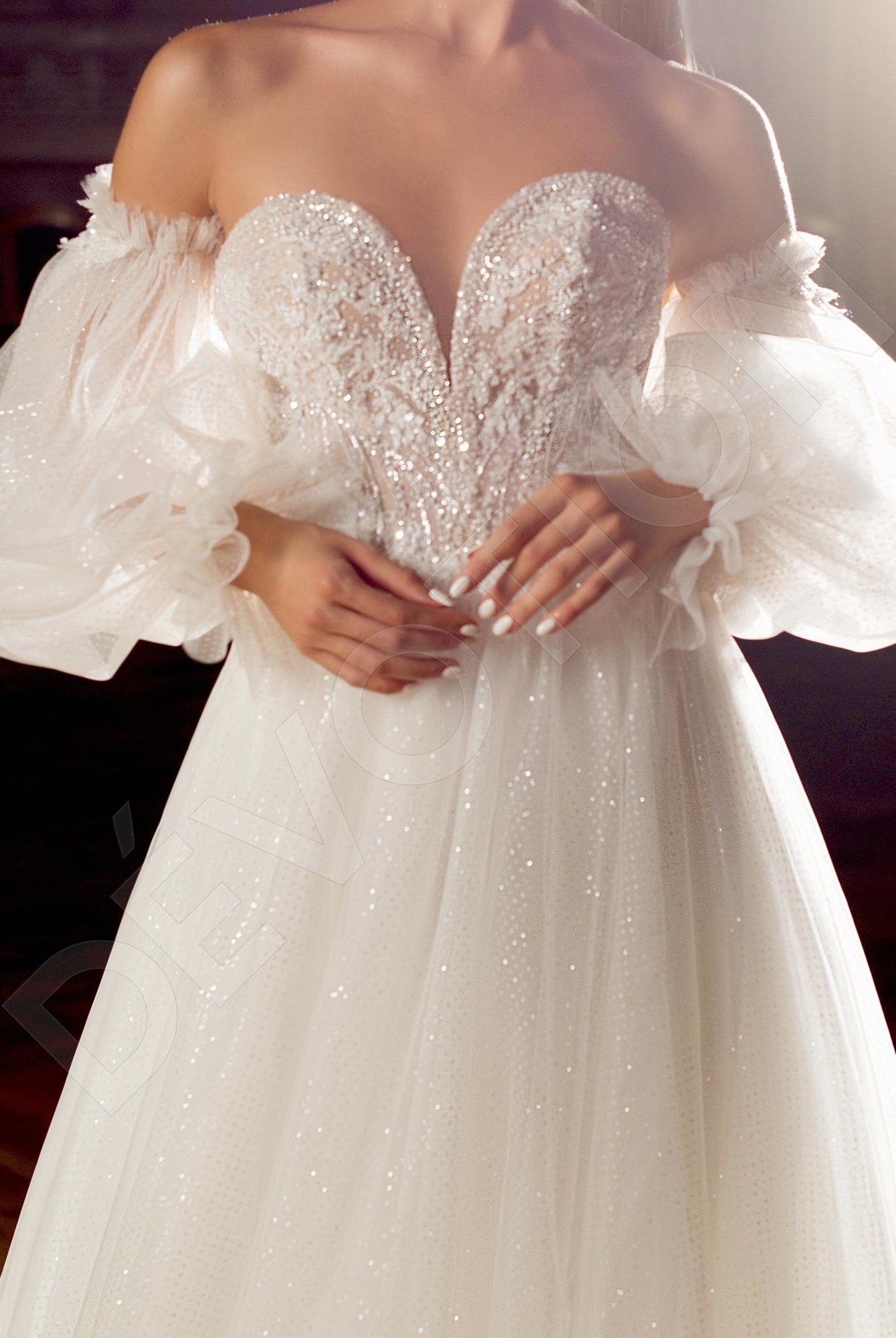 Fleur A-line Sweetheart Off White Wedding dress