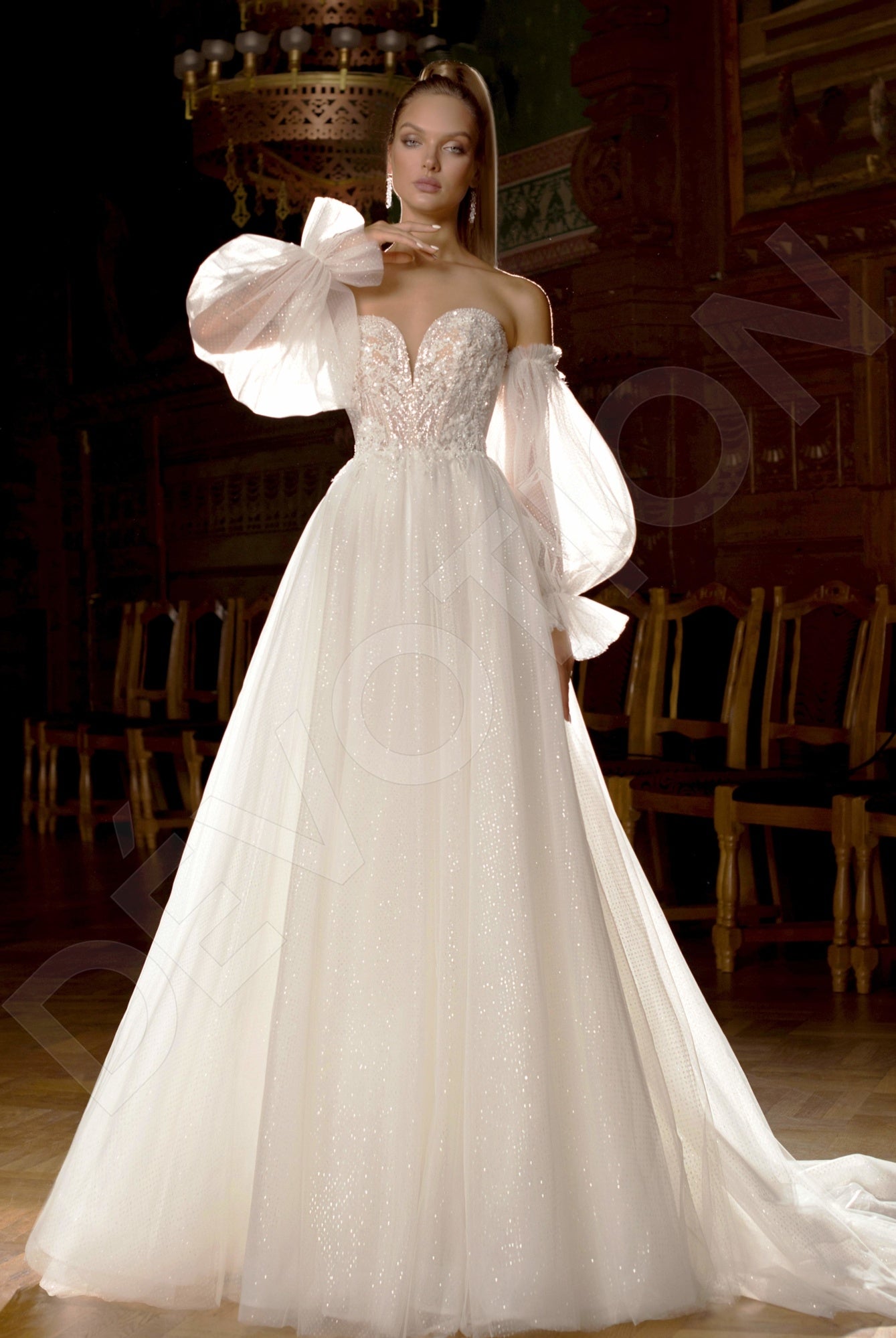 Fleur A-line Sweetheart Off White Wedding dress